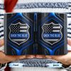 Back The Blue, Shield and Stars - Personalized Custom Coffee Mug - OFC018_MG