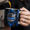 Back The Blue, Shield and Stars - Personalized Custom Coffee Mug - OFC018_MG