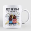 Back View Best Friends Sketch Bridge Landscape Personalized Mug