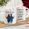 Back View Besties To My Bestie Personalized Mug, Christmas Gift For Best Friends, BFF