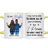 Back View Besties To My Bestie Personalized Mug, Christmas Gift For Best Friends, BFF