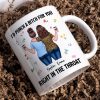 Back View Besties Walking I'd Punch A Bitch For You Personalized Mug, Funny Gift For Best Friends, BFF