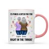 Back View Besties Walking It Takes A Long Time To Grow An Old Friend Floral Personalized Mug, Gift For Best Friends, BFF