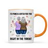 Back View Besties Walking It Takes A Long Time To Grow An Old Friend Floral Personalized Mug, Gift For Best Friends, BFF