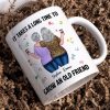 Back View Besties Walking It Takes A Long Time To Grow An Old Friend Floral Personalized Mug, Gift For Best Friends, BFF