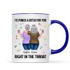 Back View Besties Walking It Takes A Long Time To Grow An Old Friend Floral Personalized Mug, Gift For Best Friends, BFF