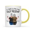 Back View Besties Walking It Takes A Long Time To Grow An Old Friend Personalized Mug, Gift For Best Friends, BFF