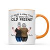 Back View Besties Walking It Takes A Long Time To Grow An Old Friend Personalized Mug, Gift For Best Friends, BFF