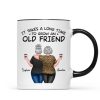 Back View Besties Walking It Takes A Long Time To Grow An Old Friend Personalized Mug, Gift For Best Friends, BFF