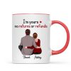 Back View Couple Sitting Anniversary Gift For Him Gift For Her Personalized Mug