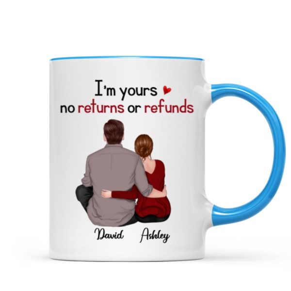 Back View Couple Sitting Anniversary Gift For Him Gift For Her Personalized Mug