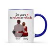 Back View Couple Sitting Anniversary Gift For Him Gift For Her Personalized Mug