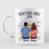 Back View Couple Sketch Bridge Landscape Personalized Mug