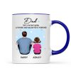 Back View Dad The Love Between A Father And Daughter Son Is Forever Personalized Mug