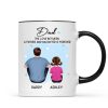 Back View Dad The Love Between A Father And Daughter Son Is Forever Personalized Mug