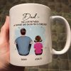 Back View Dad The Love Between A Father And Daughter Son Is Forever Personalized Mug