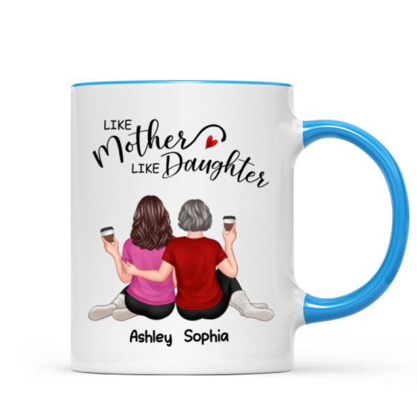 Back View Embracing Women Like Mother Like Daughters Personalized Mug