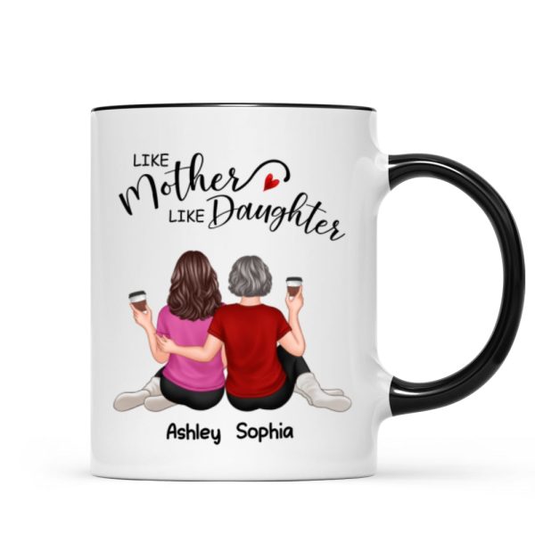 Back View Embracing Women Like Mother Like Daughters Personalized Mug