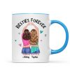 Back View Heart Hands Besties Forever Personalized Mug