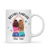 Back View Heart Hands Besties Forever Personalized Mug