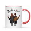Back View Women Besties Forever Personalized Mug