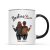 Back View Women Besties Forever Personalized Mug