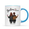 Back View Women Besties Forever Personalized Mug