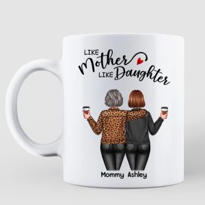 Back View Women Like Mother Like Daughters Personalized Mug
