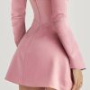 Backless Charmaine Romantic Long Sleeve Mini Dress