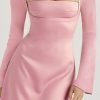 Backless Charmaine Romantic Long Sleeve Mini Dress
