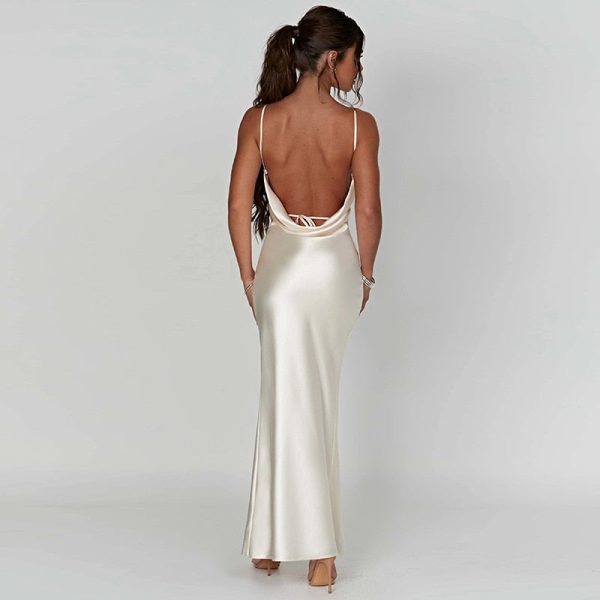 Backless Sleeveless Slim Long Dresses