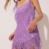 Backless Tassels Sleeveless Mini Dress
