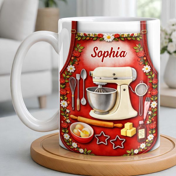 Bake The World A Better Place Kitchen Delights - Personalized Custom Coffee Mug - HOB027_MG