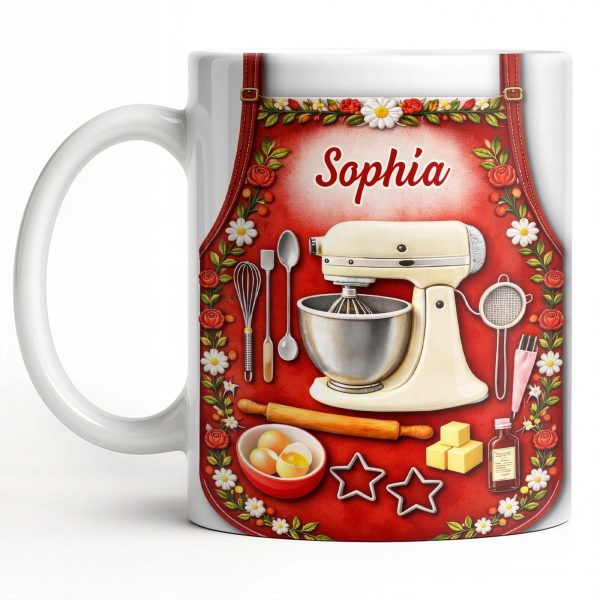 Bake The World A Better Place Kitchen Delights - Personalized Custom Coffee Mug - HOB027_MG