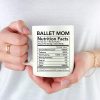 Ballet Mom Nutritional Facts Coffee Mug Gift for Dance Mom from Daughter Son Birthday Mother's Day Gift
