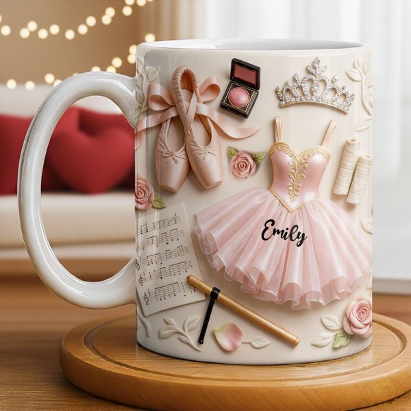 Ballet Slippers And Tutu Personalized Mug - Personalized Custom Coffee Mug - HOB012_MG