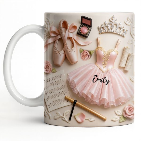 Ballet Slippers And Tutu Personalized Mug - Personalized Custom Coffee Mug - HOB012_MG