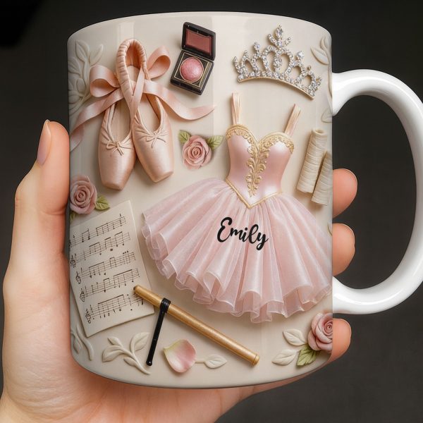 Ballet Slippers And Tutu Personalized Mug - Personalized Custom Coffee Mug - HOB012_MG