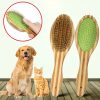 Bamboo Dog Brush Double-Sided Grooming Comb