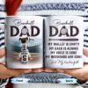 Baseball Dad, Heart Full Message - Personalized Custom Coffee Mug - DAD135_MG
