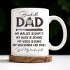 Baseball Dad, Heart Full Message - Personalized Custom Coffee Mug - DAD135_MG