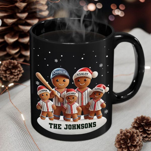 Baseball Gingerbread Family Sport Lover Personalized Mug