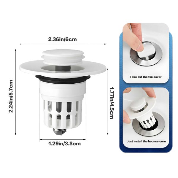 Bathroom Sink Plug Pop-Up Drain Filter