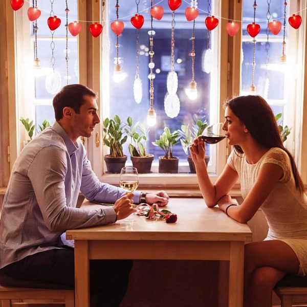 Battery Operated Heart String Lights for Valentine’s Day
