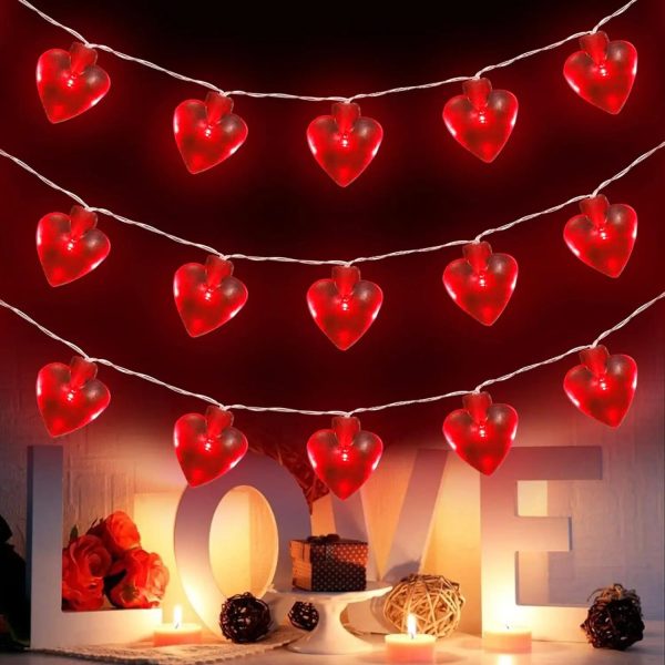 Battery Operated Heart String Lights for Valentine’s Day