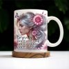 Be Pretty, Strong, Brave, Kind Mug With Flowers And Butterfly - Personalized Custom Coffee Mug - GDT206_MG