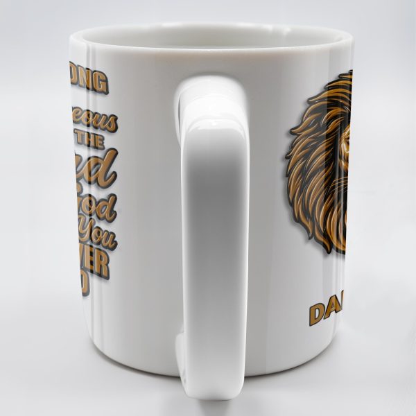 Be Strong and Courageous For The Lord Your God Is With You Wherever You Go, Lion - Personalized Custom Coffee Mug - FTH050_MG