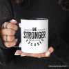 Be Stronger Than Your Excuses Personalized Mug, Motivational Gym Workout Fitness Gift with Custom Name