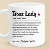 Be The Boss Lady Who Makes A Difference - Coworker Personalized Custom Mug - Christmas Gift, Gift For Coworkers, Work Friends, Colleagues