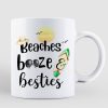 Beaches Booze And Besties Personalized AOP Mug